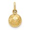 14K Yellow Gold Soccer Ball Charm Sports Pendant New 13 X 8mm Jewerly